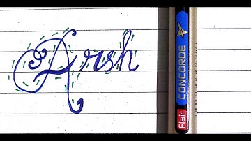 "Arsh" nice name in cursive handwriting #calligraphy #cursive #shorts #cursivewriting #names ##names