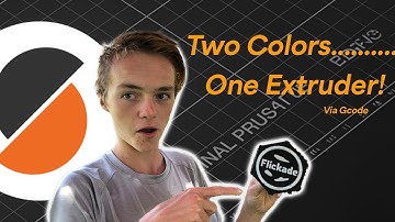 Print Two Colors On The First Layer ||  VIA Gcode