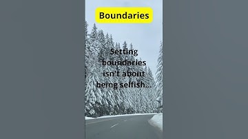 Setting boundaries isn