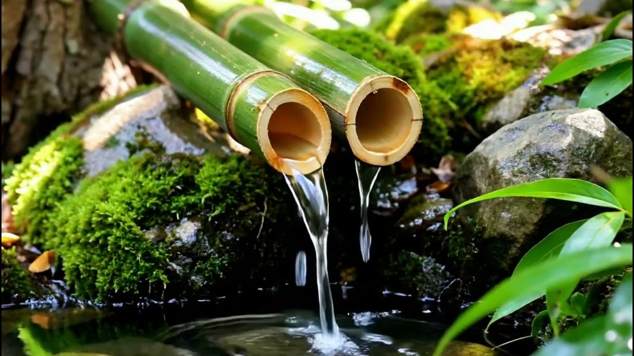 Peaceful Bamboo Water Fountain | Relaxing ASMR Water Sounds