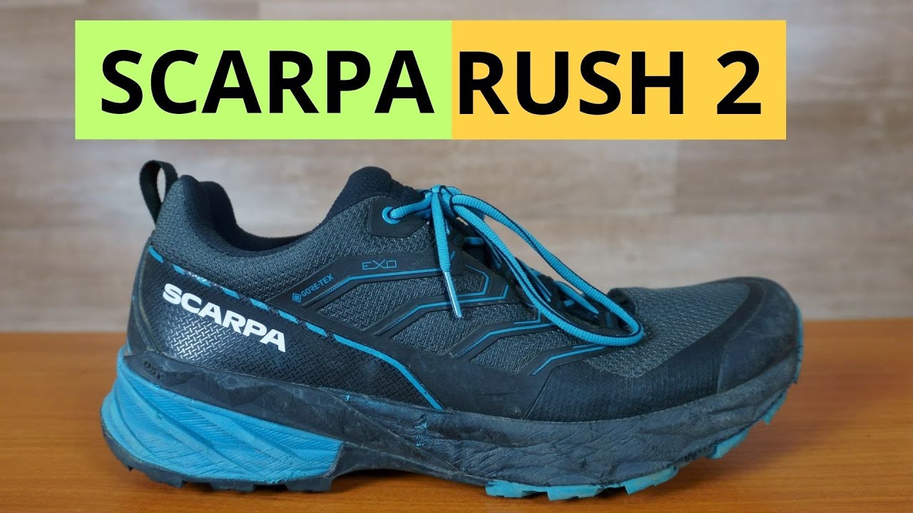 SCARPA Rush 2 GTX Uomo Trekking Leggera Colore Cosmic Blue Orange Trail Running Fast Hiking 42