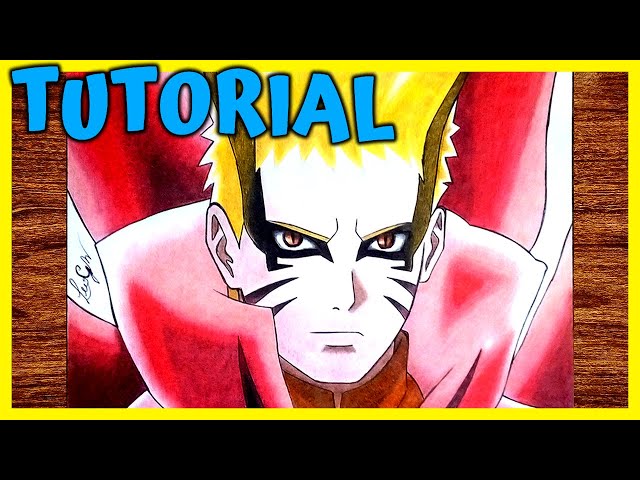 Como DESENHAR o NARUTO modo BARION - Como DIBUJAR a NARUTO modo