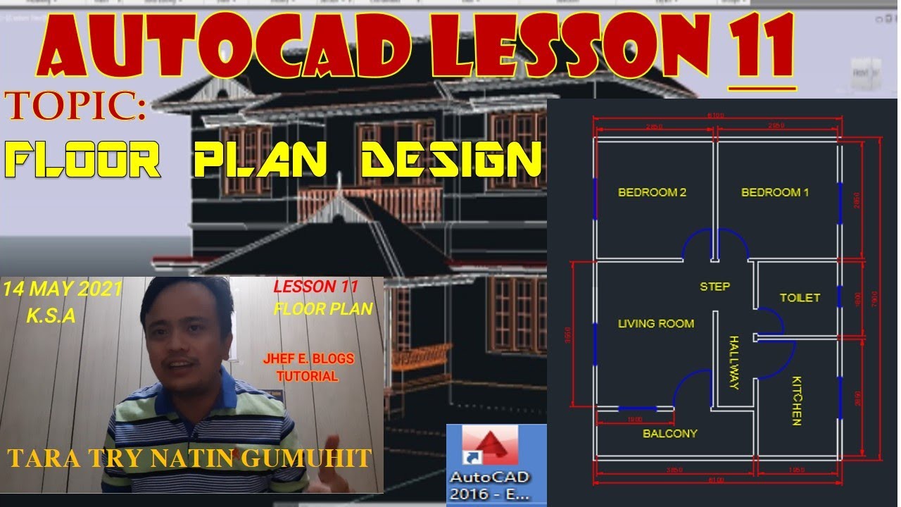 AUTOCAD LESSON 11 I FLOOR PLAN DESIGN TAGALOG YouTube