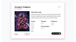 How To Create A RESPONSIVE Movie Card With HTML and CSS | HTML Project For Beginners