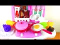 Pink  Kitchen Play set  unboxing- Fruits and Toy Food-  Juguete Rosa Cocina
