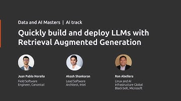Build and deploy LLMs | Retrieval Augmented Generation | Data & AI Masters | Intel | Microsoft Azure