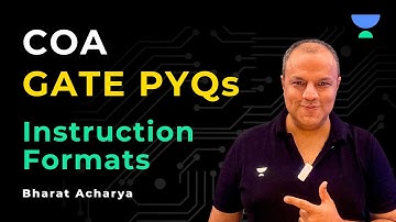COA | Instruction Formats GATE PYQs by Bharat Acharya | GATE 2026/2027