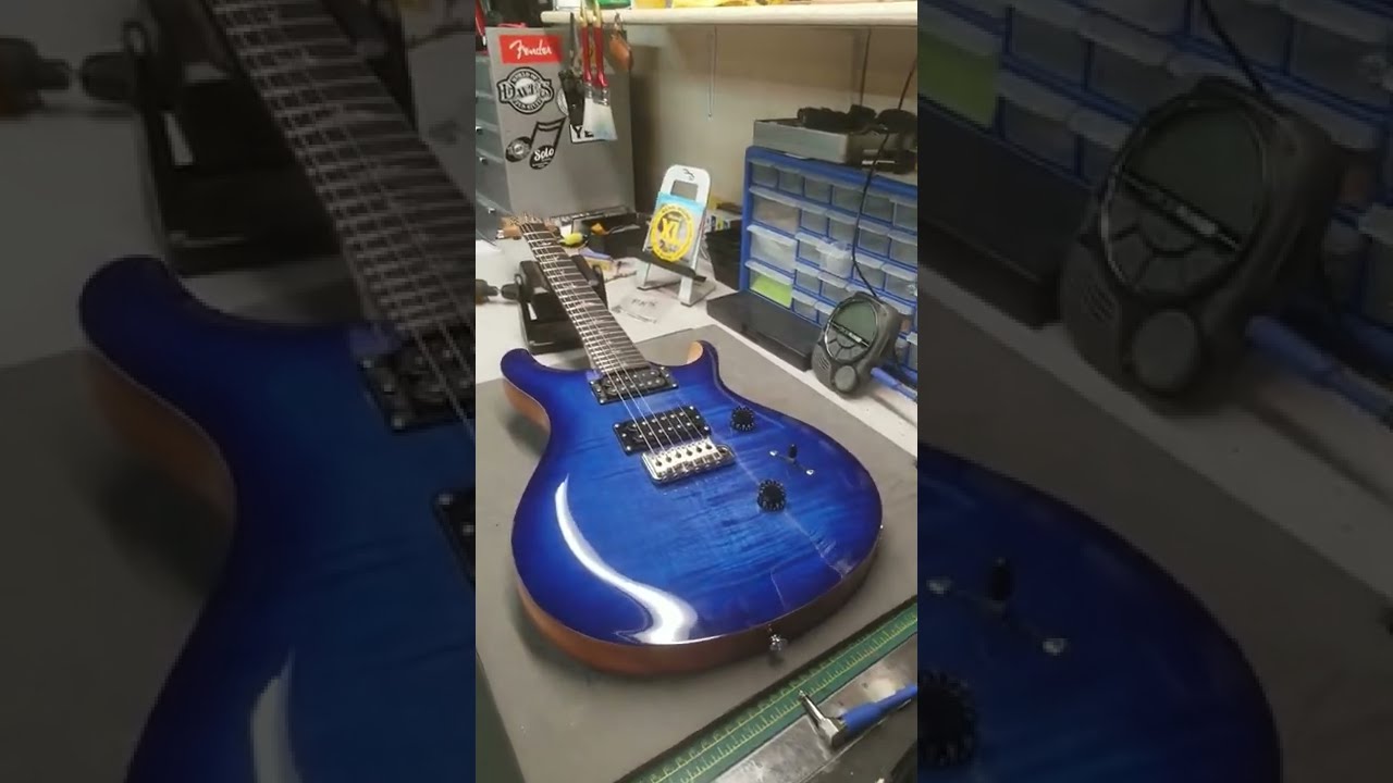 On the workbench- PRS SE Custom 24 Guitar in Faded Blue
