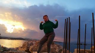 Dancing at the port of Nea Chora