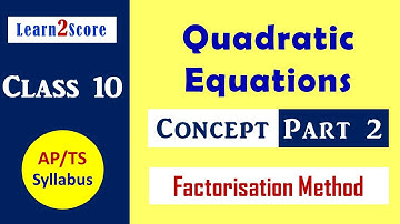 Quadratic Equations 10th class AP TS | Find Roots of Quadratic Equation by Factorization Method