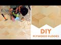 DIY PLYWOOD FLOORS | how to make and install geometric plywood floors