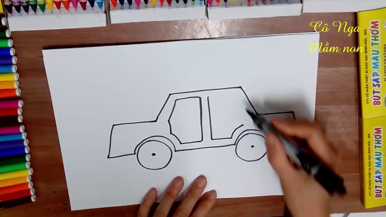 How To Draw A Car - Draw A Car - Cách Vẽ Ô Tô - Ve O To - Youtube