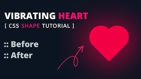 Vibrating Heart Shape Using CSS Before & After | CSS Pulse Heart. @Techie_Neo #css #heart