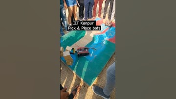 Pick and place bots Competition in IIT kanpur || Maneuver Competition #engineering #shorts