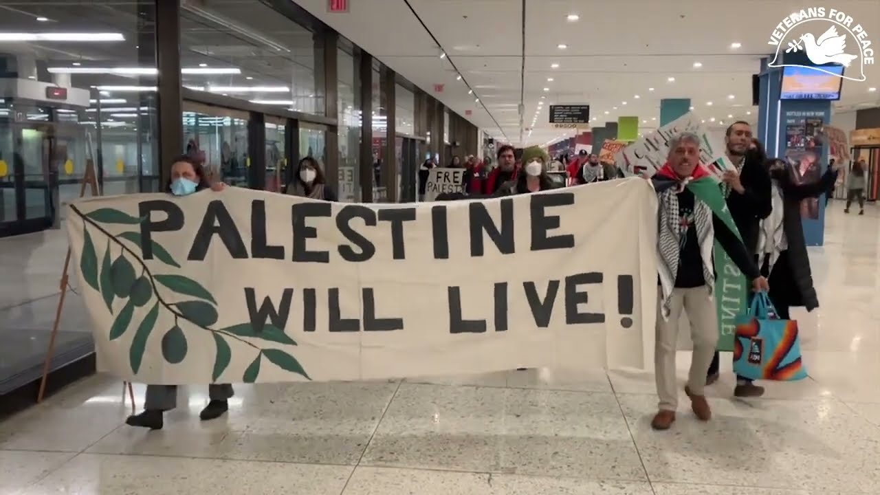 Albany NY Protest for Ceasefire at Empire State Plaza