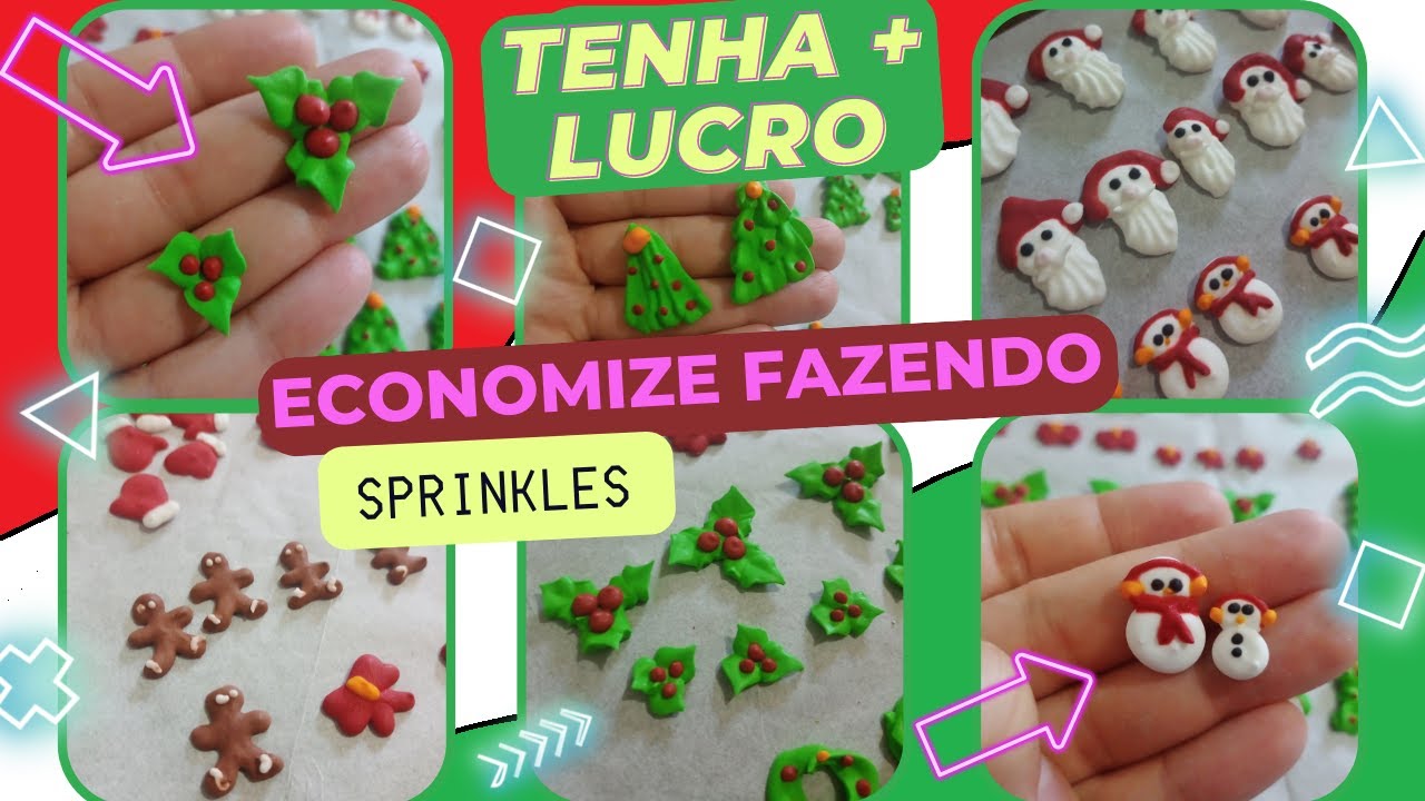 Confeito de açúcar (SPRINKLES)/ Feito com Glacê Real