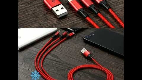 Cáp Sạc Đa Năng Bọc Dù 3 Trong 1 Gồm đầu sạc Lightning - Micro USB - Type C SNOW LIGHT