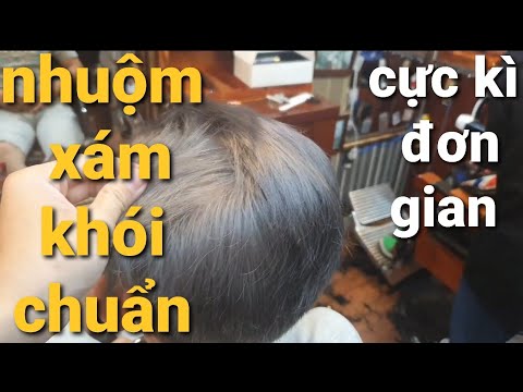 nhuộm tóc nam màu xám khói tại Kemtrinam.vn