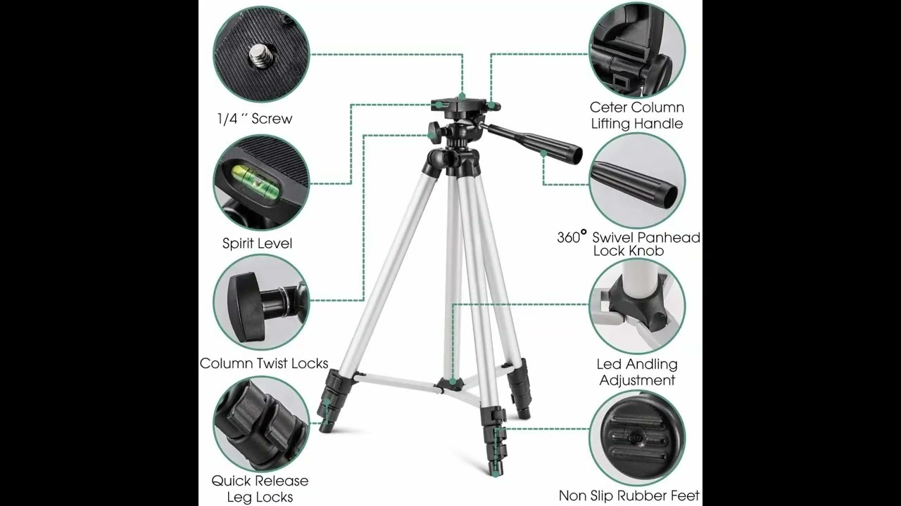 Portable Camera & Mobile Tripod 🔥 360° Rotation | Perfect for Vlogging, YT Reels 