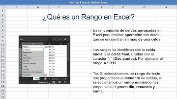 ¿Qué es un Rango en Excel?