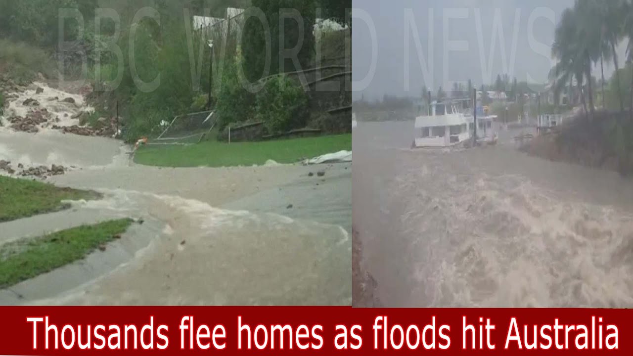Thousands flee homes as floods hit Australia - YouTube