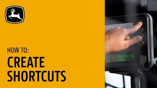 How To Create Shortcuts | John Deere SmartGrade™