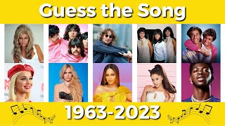 Guess the Song Music Quiz 🎶 | One Song Per Year 1963 - 2023