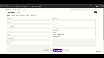 2.How to Create a Supplier in ERPNext | Trading Module