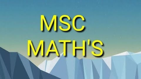 MSC math