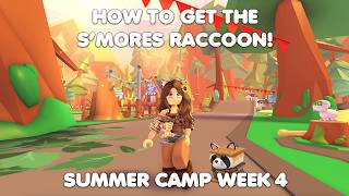 HOW to get the S'mores Raccoon! Summer camp week 4 in Adopt me!