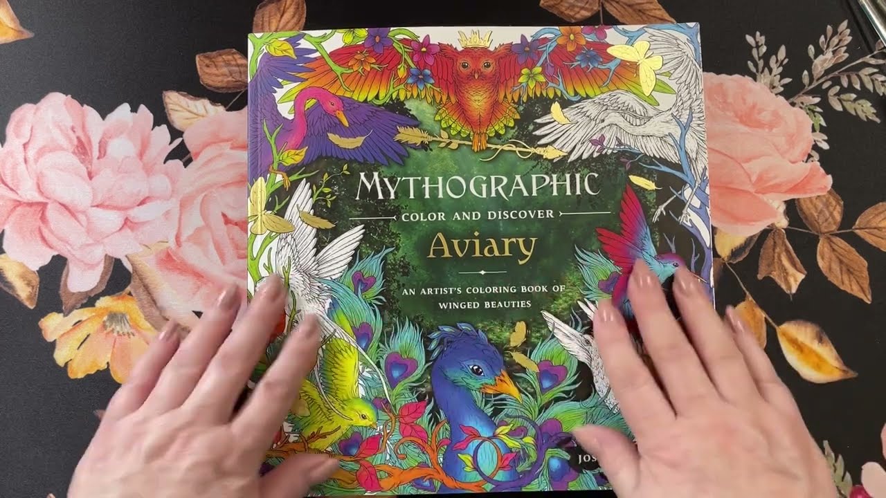 Flip Through of Mythographic Aviary Adult Coloring Book by Joseph