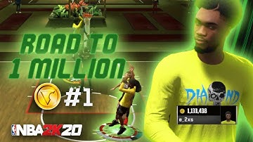 ROAD TO 1 MILLION VC with the BEST OFFENSIVE THREAT BUILD in NBA 2K20! STAGE #1 | Best Guard Build