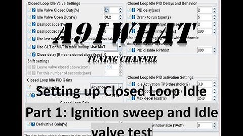 MegaSquirt TunerStudio Closed loop idle Tuning part1
