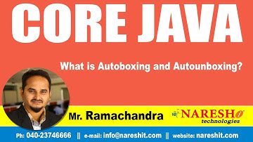What is Autoboxing and Autounboxing? | Core Java Tutorial | by Mr.Ramachandra