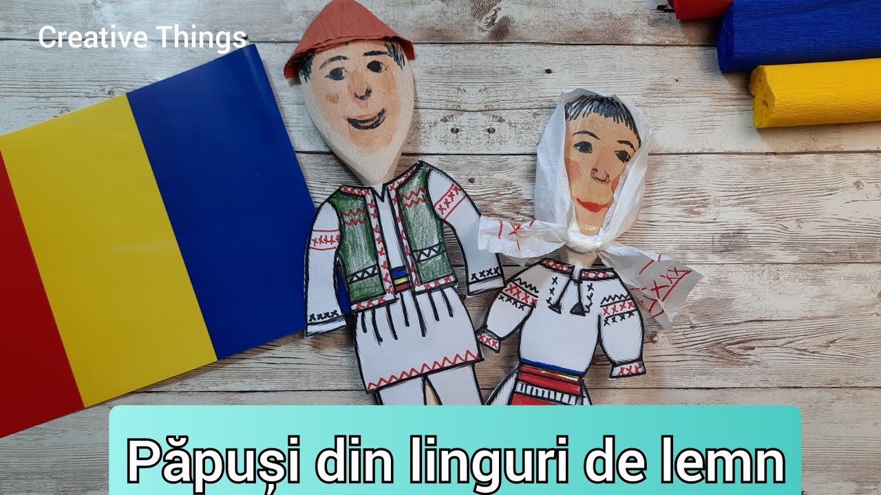 Interconnect bandage rain 🇷🇴 Portul popular românesc- păpuși din linguri de lemn ⬆️ #simple  #children #romania - YouTube