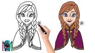 Anna Karlar Ülkesi Çizimi | How to Draw Anna Frozen