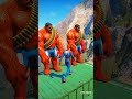 GTA 5 Epic Ragdolls | Spiderman VS RED HULK Fails/Jumps Ep.74 #shorts