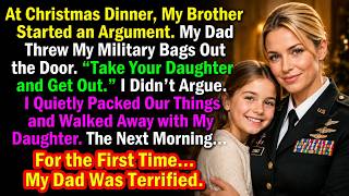 At Christmas Dinner, My Dad Threw My Military Bags Out the Door—The Next Morning, He Was Terrified