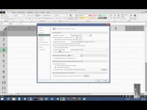 How to find or change the autorecover folder in Microsoft Excel 2013