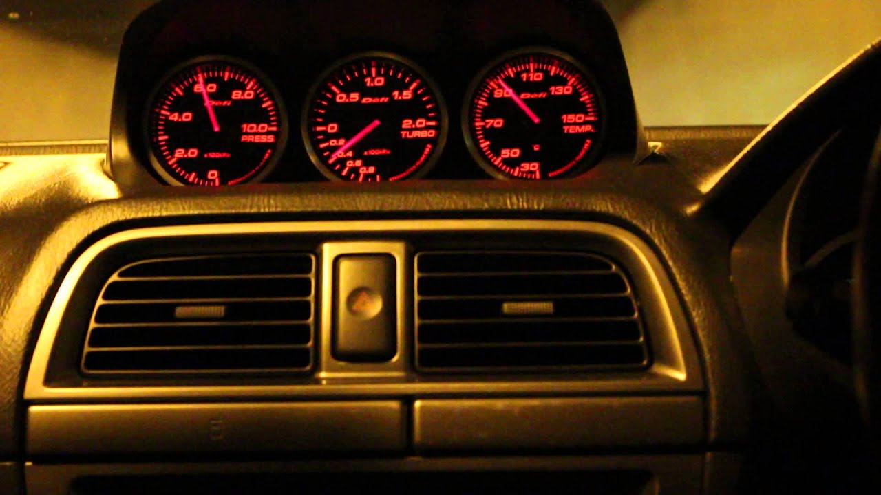 Defi Racer Gauges driven in a Subaru Impreza WRX STI '04 YouTube