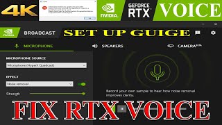 How to fix RTX Voice not working Voice Initialization Failed fixed with Nvidia Broadcast Setup Guide