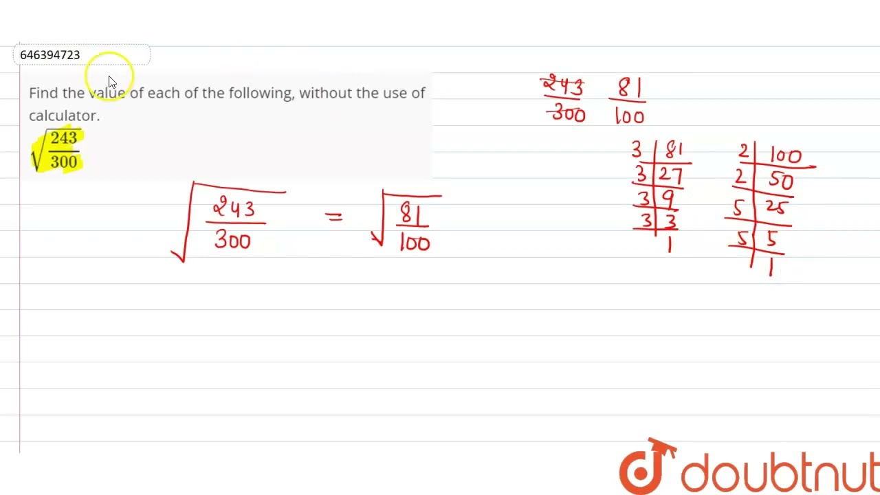What Is The Square Root Of 243 Simplified Quora Invest Like The Best