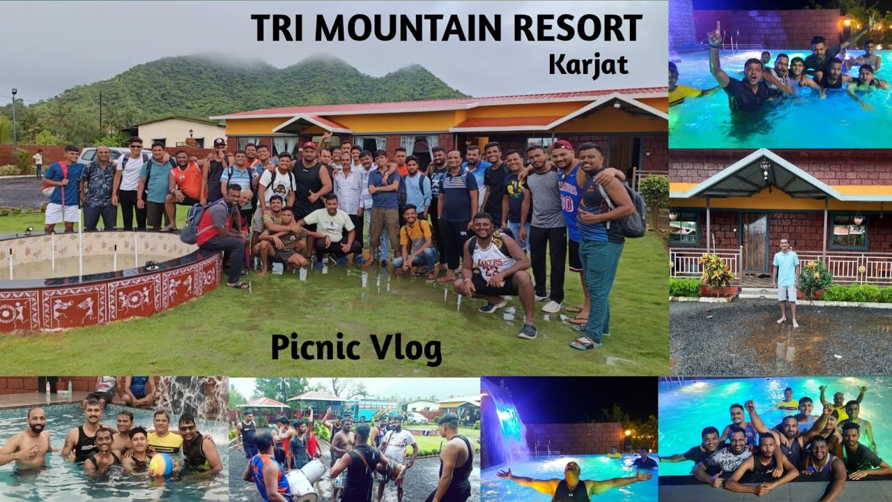TRI MOUNTAIN RESORT || BEST KARJAT FARMHOUSE || PICNIC VLOG|| # ...
