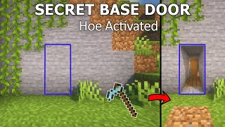 Minecraft HOE ACTIVATED Secret Base Door (Redstone Builds)
