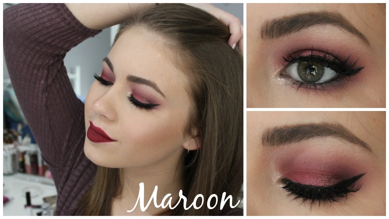 Maroon Makeup Tutorial Full Face YouTube