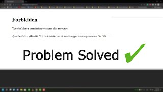 [Solved] Forbidden - You don't have permission to access this resource in Wamp Server