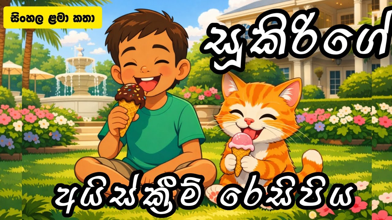 සූකිරිගේ අයිස්ක්‍රීම් රෙසිපිය🍦✨| හුරතල් පූසාගේ නුවණැති කතාව 💯😍 #sinhalacartoon #lamakatha