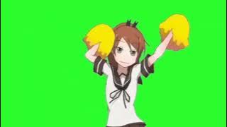 EFFECTS- Anime Cheerleader // (Green screen)[Chroma Key] || (Green screen)