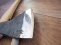 Заточка топора до бритья. How To Sharpen an Axe. Прямые спуски.