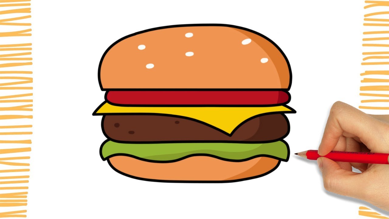 Como Desenhar um HAMBÚRGUER - YouTube